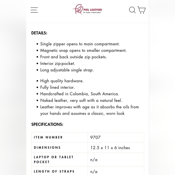 Piel Full Grain Cowhide Leather Bucket Bag - Picture 15 of 17